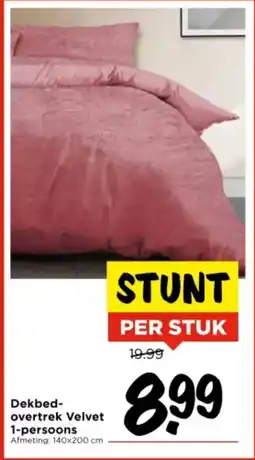 Vomar Voordeelmarkt Dekbedovertrek Velvet 1 persoons aanbieding