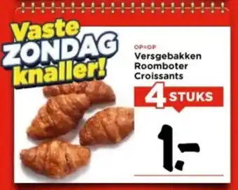 Vomar Voordeelmarkt Versgebakken Roomboter Croissants aanbieding