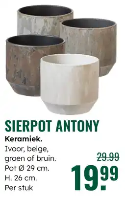 GroenRijk Sierpot antony keramiek aanbieding