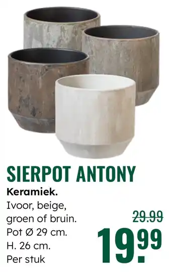 GroenRijk Sierpot antony keramiek aanbieding