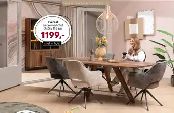 Happy@Home Everest eetkamertafel aanbieding
