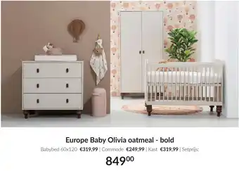 Babypark Europe Baby Olivia oatmeal bold aanbieding