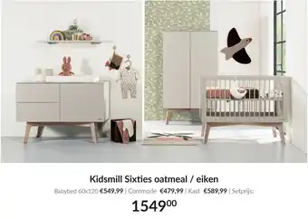 Babypark Kidsmill Sixties oatmeal / eiken aanbieding