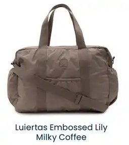 Babypark Luiertas Embossed Lily Milky Coffee aanbieding