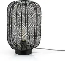 Praxis Furnilux - Tafellamp Carbo - Zwart metaal - Sfeervolle verlichting - 24x24 cm aanbieding
