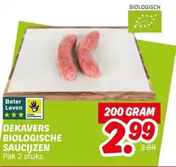 Dekamarkt Dekaversbiologische saucijzen aanbieding