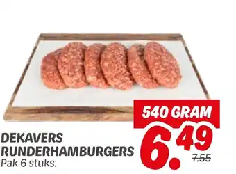 Dekamarkt Dekavers runderhamburgers aanbieding
