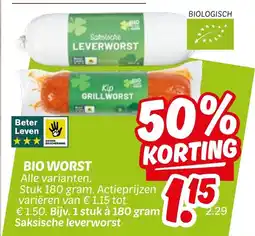 Dekamarkt Bio worst aanbieding