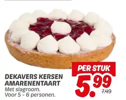Dekamarkt Dekavers kersen amarenentaart aanbieding