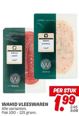 Dekamarkt Wahid vleeswaren aanbieding