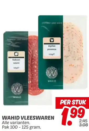 Dekamarkt Wahid vleeswaren aanbieding