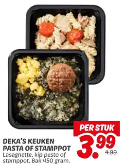 Dekamarkt Deka's keuken pasta of stamppot aanbieding
