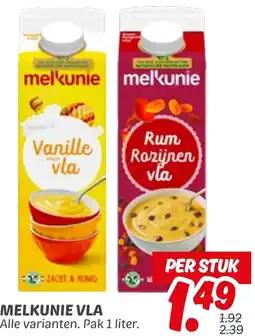 Dekamarkt Melkunie vla aanbieding