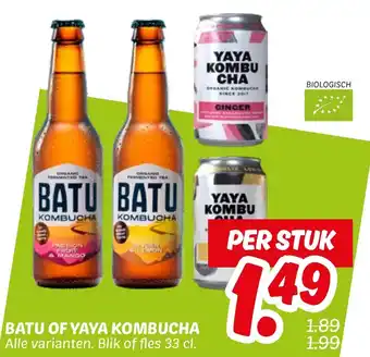Dekamarkt Batu of yaya kombucha aanbieding