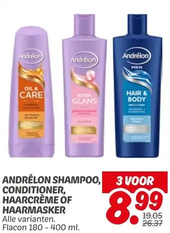 Dekamarkt Andrélon shampoo, conditioner, haarcrème of haarmasker aanbieding