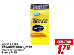 Dekamarkt Aqua laser reinigingsdoekjes XL aanbieding
