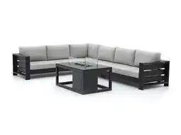 Kees Smit Bellagio Avolo/Cosiraw 120cm hoek loungeset met vuurtafel 3-delig links aanbieding