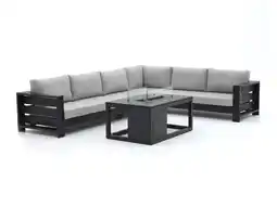 Kees Smit Bellagio Avolo/Cosiraw 120cm hoek loungeset met vuurtafel 3-delig rechts aanbieding