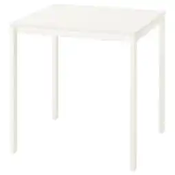 IKEA Ikea vihals, witte, vierkante eettafel. Modern, minimalistisch design met metalen poten aanbieding
