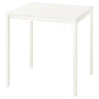 IKEA Ikea vihals, witte, vierkante eettafel. Modern, minimalistisch design met metalen poten aanbieding