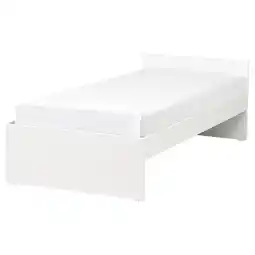 IKEA Wit vihals bedframe, eenvoudig, minimalistisch ontwerp met strakke lijnen aanbieding
