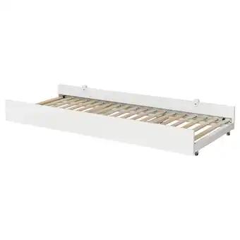 IKEA Vihals wit onderschuifbed, minimalistisch, houten lattenbodem, modern design, ruimtebesparend aanbieding