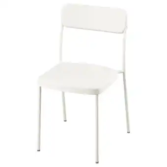 IKEA Vihals witte stoel, strak design, stapelbaar, staal, kunststof Ergonomische vorm aanbieding