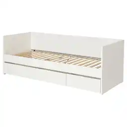 IKEA Wit vihals daybed met opberglades en lattenbodem aanbieding