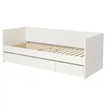 IKEA Wit vihals daybed met opberglades en lattenbodem aanbieding