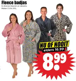 Dirk Fleece badjas aanbieding
