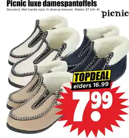 Dirk Picnic luxe damespantoffels aanbieding