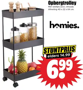 Dirk Opbergtrolley aanbieding