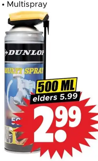 Dirk Dunlop fietsartikelen Multispray aanbieding