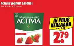 Dirk Activia yoghurt aardbei aanbieding