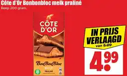 Dirk Côte d'Or Bonbonbloc melk praliné aanbieding