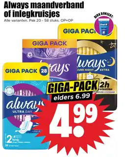 Dirk Always maandverband of inlegkruisjes aanbieding