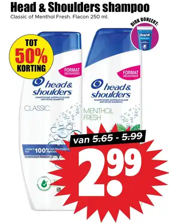 Dirk Head & Shoulders shampoo aanbieding