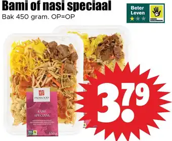Dirk Bami of nasi speciaal aanbieding