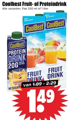 Dirk Coolbest Fruit of Proteindrink aanbieding