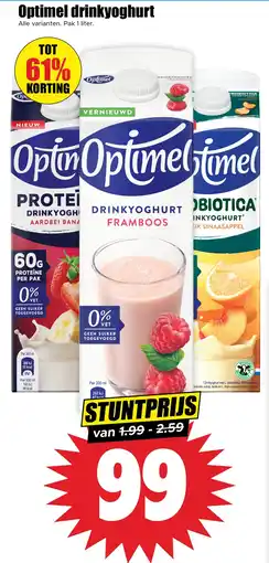 Dirk Optimel drinkyoghurt aanbieding