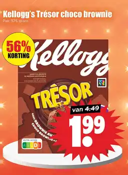 Dirk Kellogg's Trésor choco brownie aanbieding
