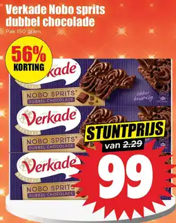 Dirk Verkade Nobo sprits dubbel chocolade aanbieding