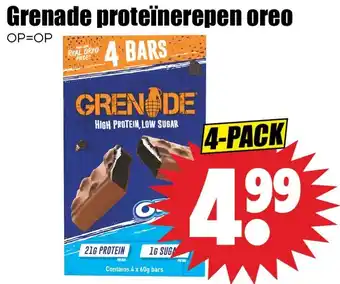 Dirk Grenade proteïnerepen oreo aanbieding