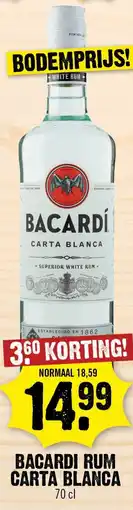 Dirk Bacardi rum carta blanca aanbieding