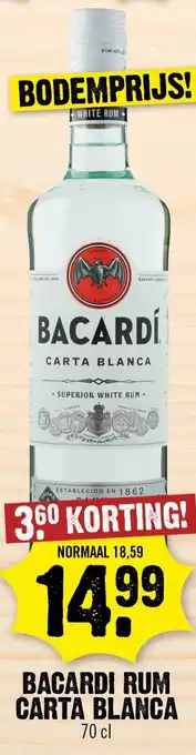 Dirk Bacardi rum carta blanca aanbieding