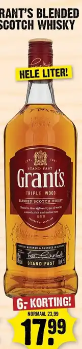 Dirk Grant's blended vodka scotch aanbieding