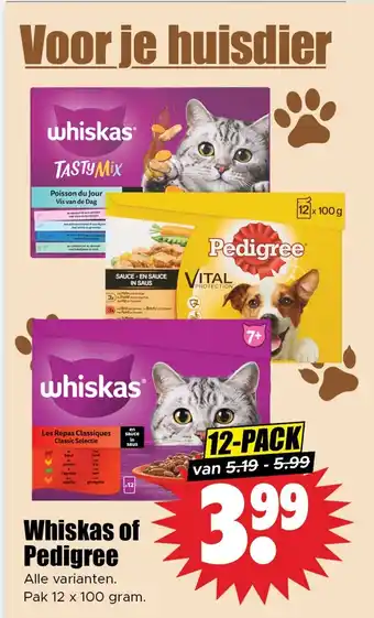 Dirk Whiskas of Pedigree aanbieding