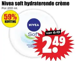 Dirk Nivea soft hydraterende crème aanbieding