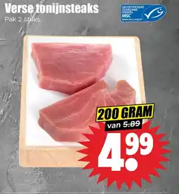 Dirk Verse tonijnsteaks aanbieding