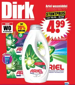 Dirk Ariel wasmiddel aanbieding